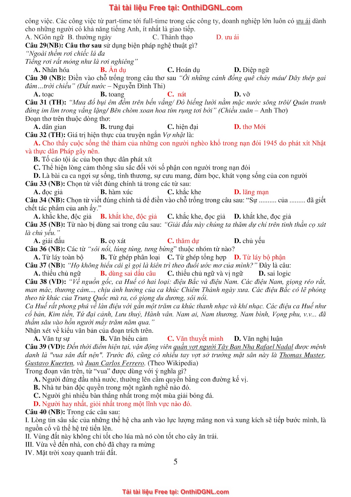 39 Đề ôn HSA - ĐỊnh tính