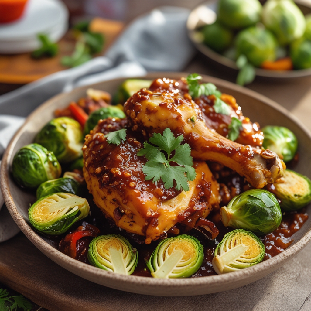 Air Fryer Sweet Chili Chicken and Brussels Sprouts – Easy Weeknight Dinner