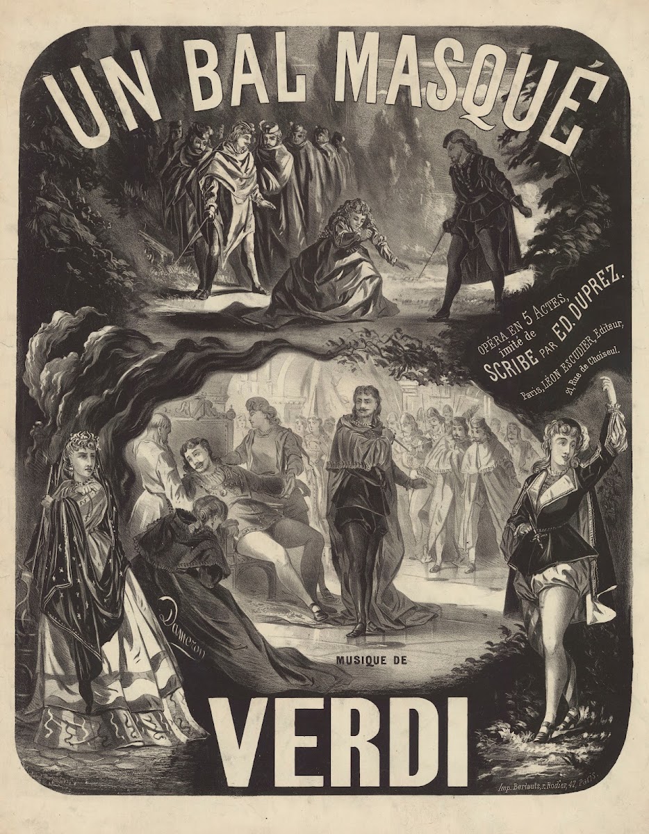 Un Bal Masqué OpéRa En 5 Actes De N Somma Imité De Scribe Par Ed Duprez Musique