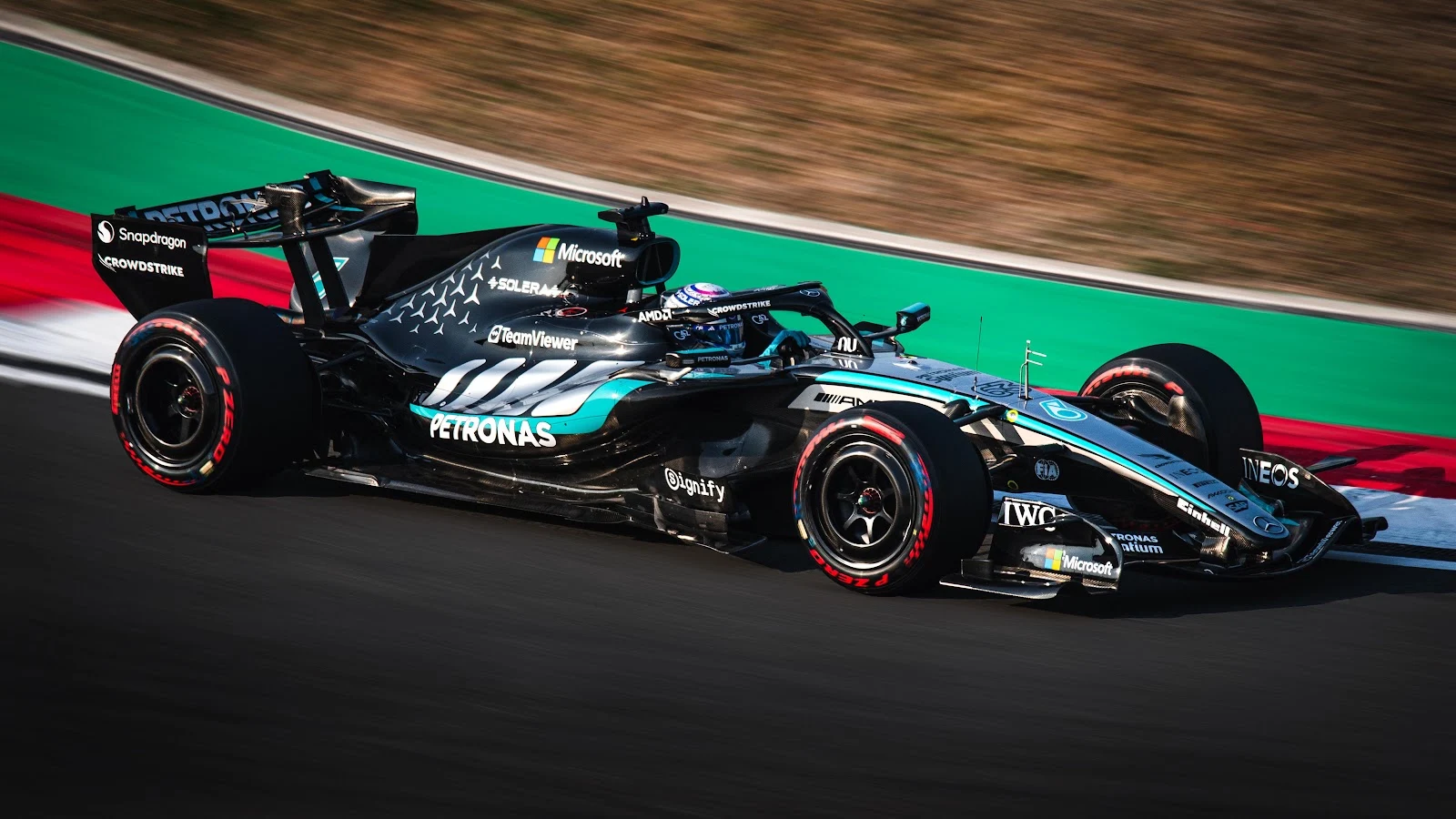 Mercedes AMG Petronas F1 Car - Sports Photography 5K Wallpaper (5568x3132)