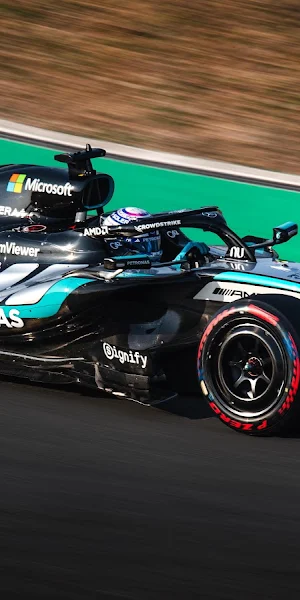 Mercedes AMG Petronas F1 Car 5K Wallpaper Background