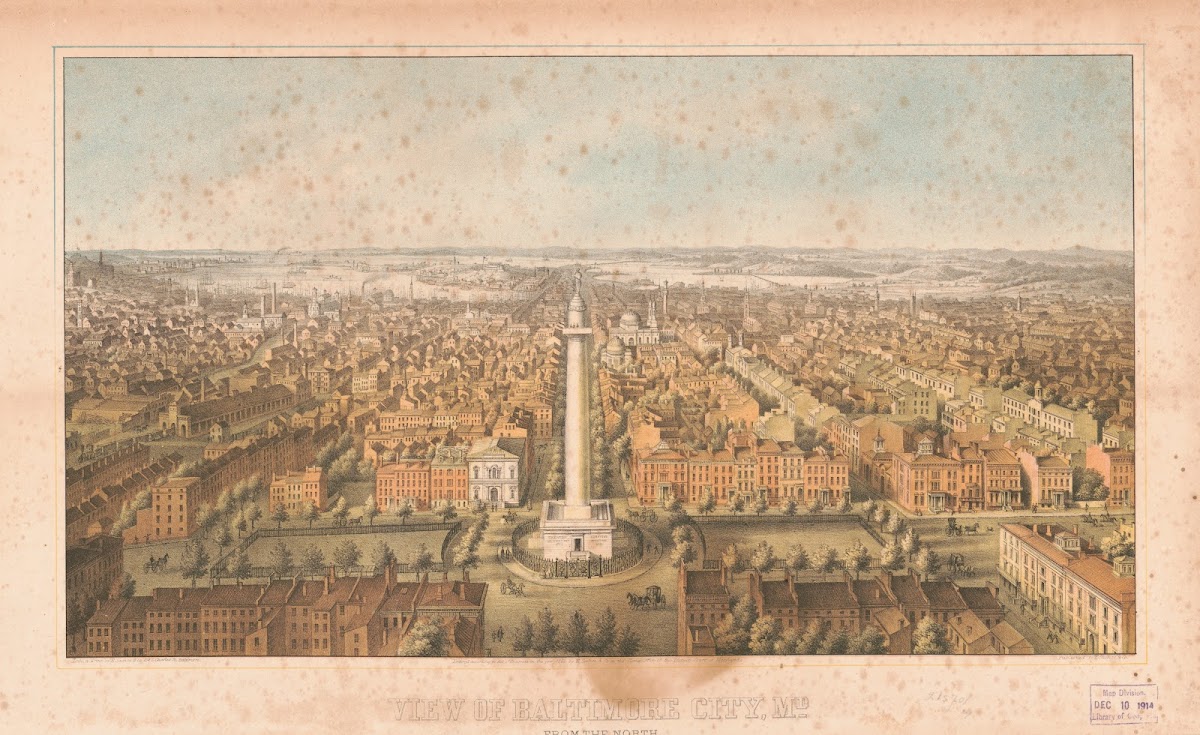 View of Baltimore City Md from the North 1862