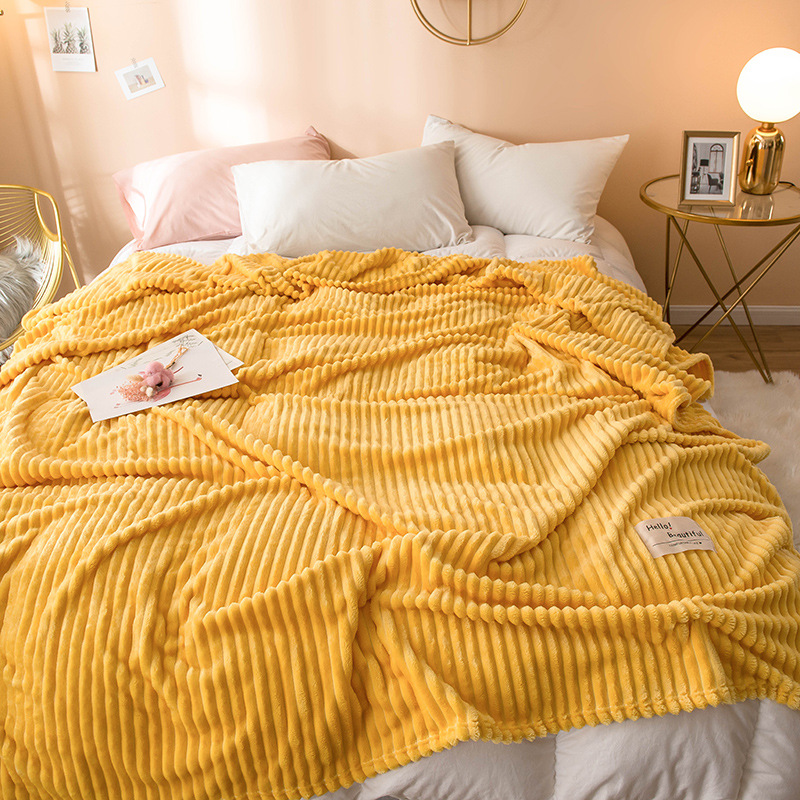 Solid Coral Fleece Blanket