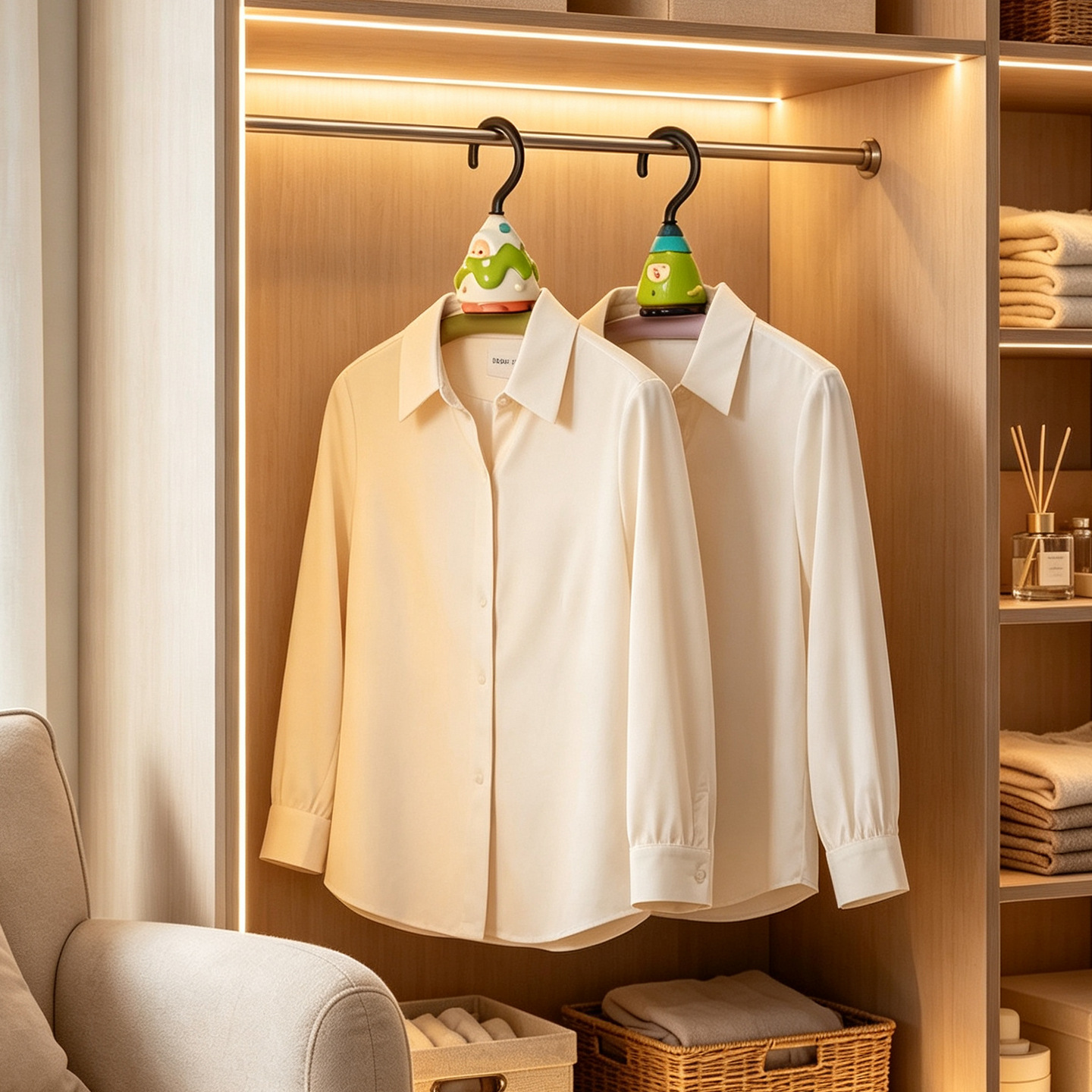 Hanger with forest motif, shape-stable, no scratches