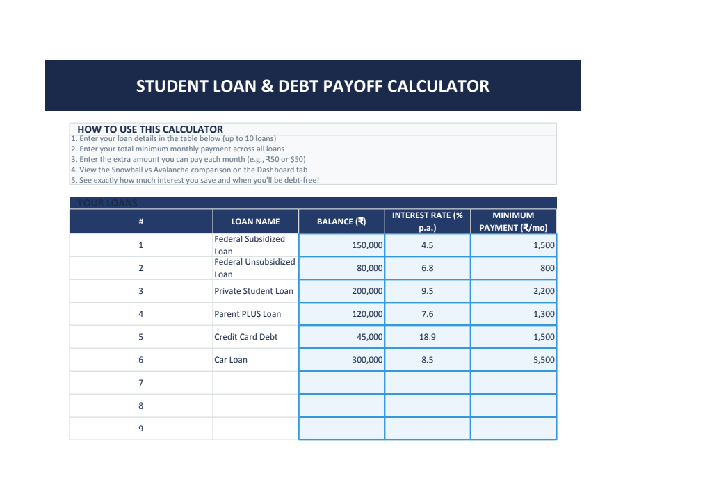 Student Loan Calculator