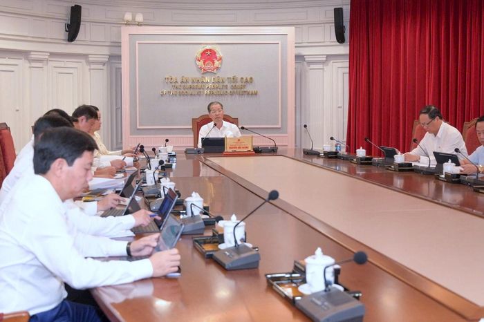 Chánh án Nguyễn Văn Quảng chủ trì giao ban công tác hàng tuần - Báo Công Lý