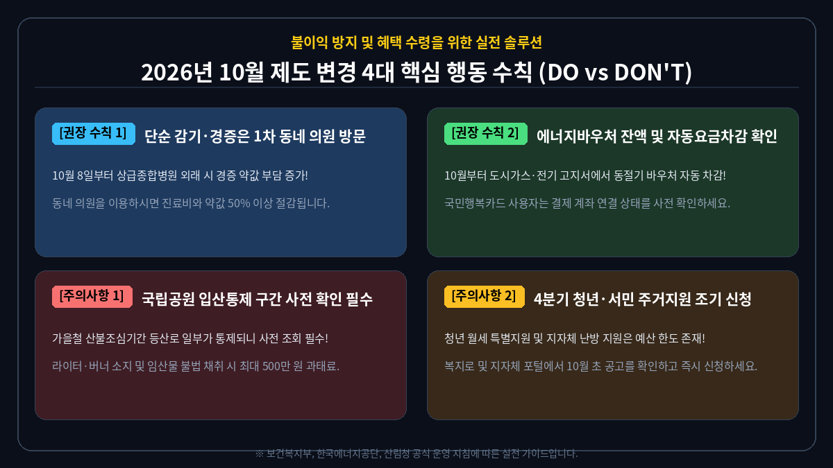 10월 제도 변경 실전 대응 4대 수칙