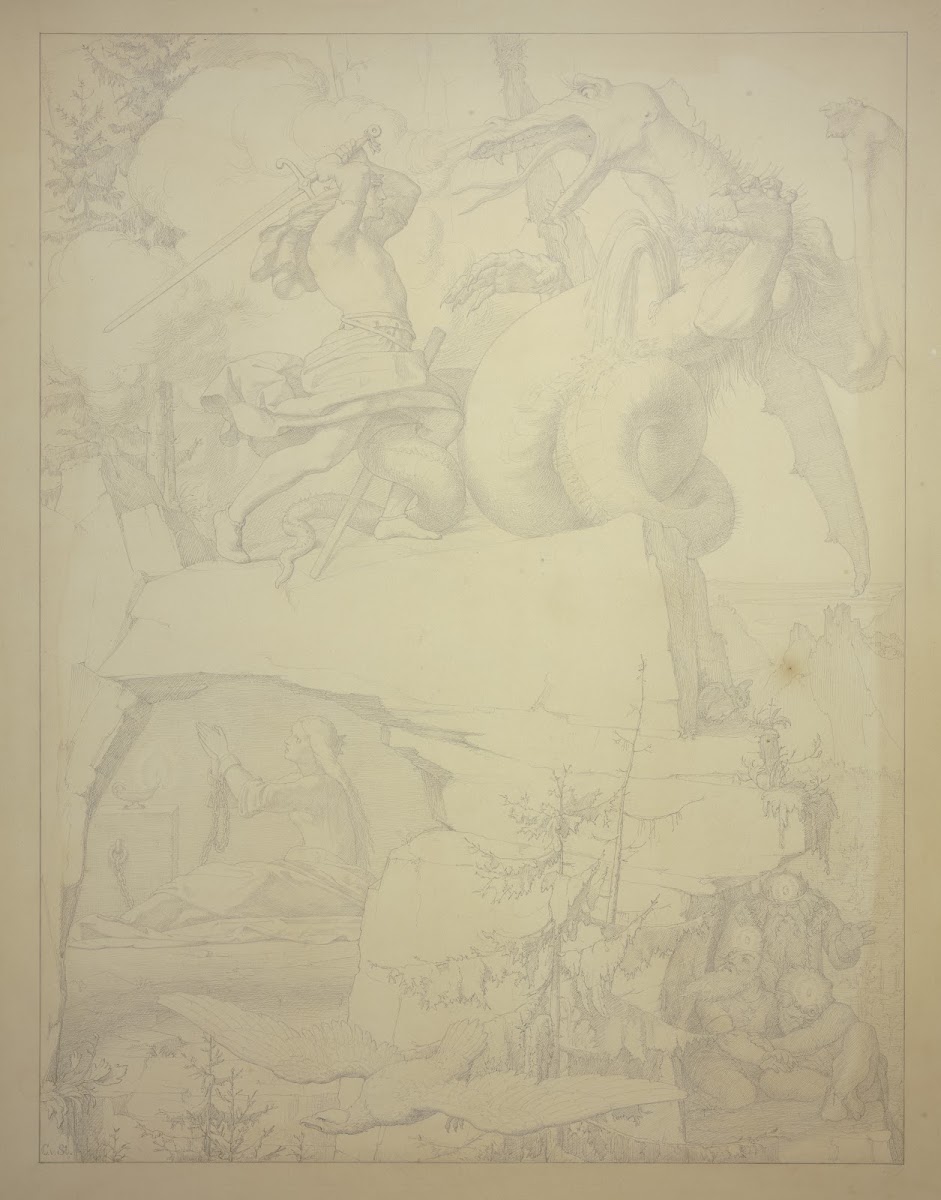 Siegfried erschlägt den Drachen