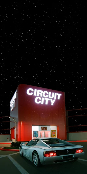 Ferrari Testarossa At Circuit City Full HD iPhone Wallpaper Background