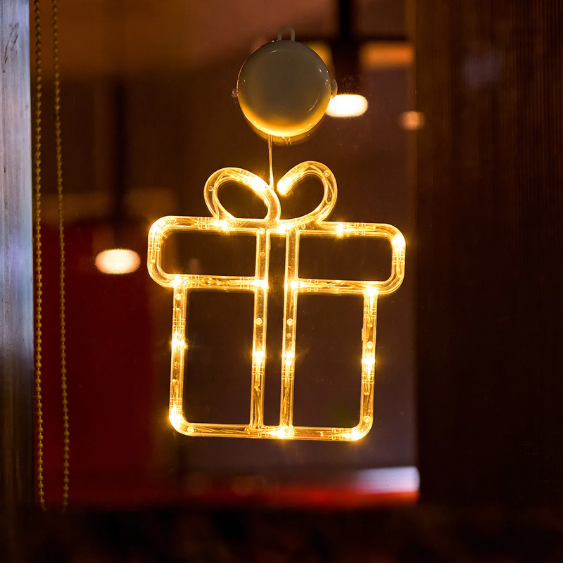 LED-Fensterdekorationsleuchte mit Saugnapf für Weihnachten