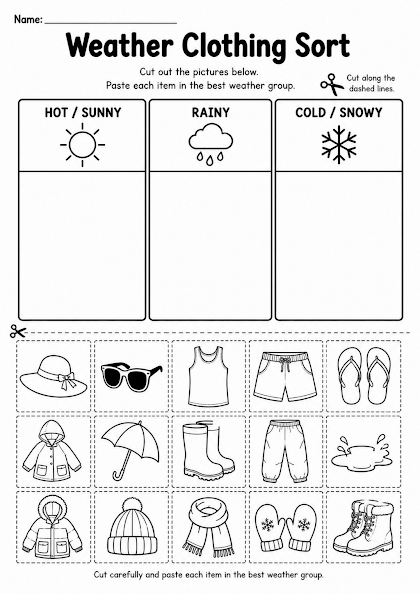 Weather Clothing Sort