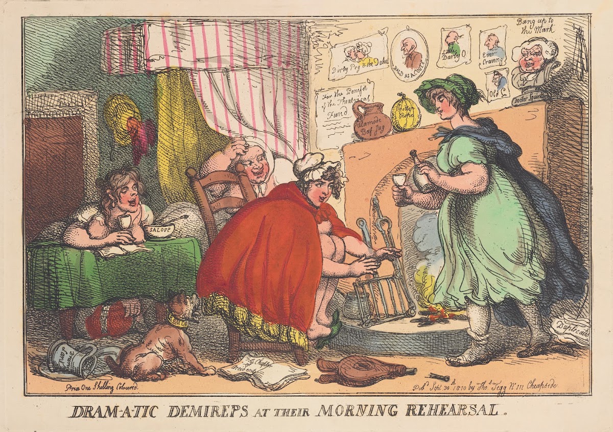 Dram a tic demireps at their morning rehearsal 1810