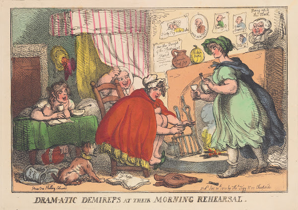 Dram a tic demireps at their morning rehearsal 1810