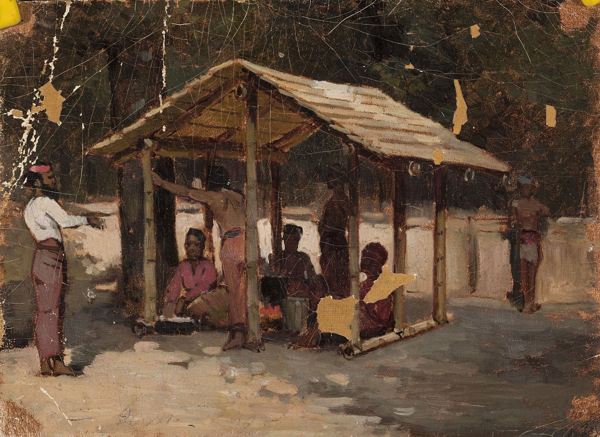 Scene in an Arab village