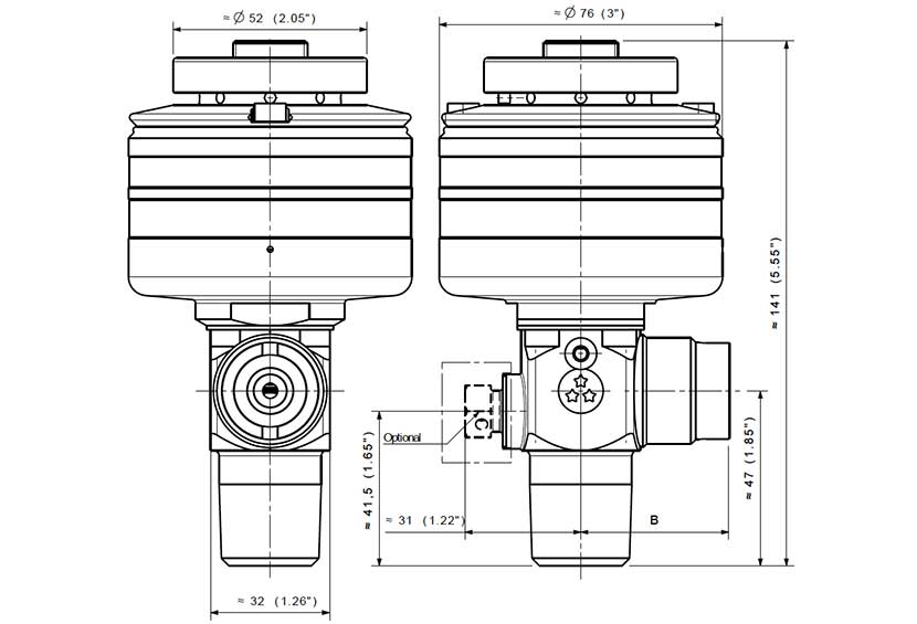 D387 Pneumatic actuator Low Pressure 8mm orifice valve