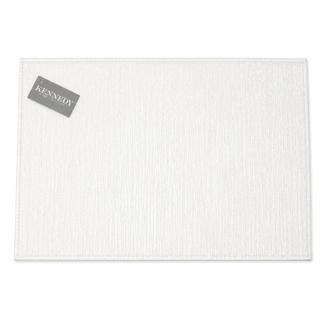 Mantel individual de plástico Kennedy Home Collection™ 30x45 cm color blanco