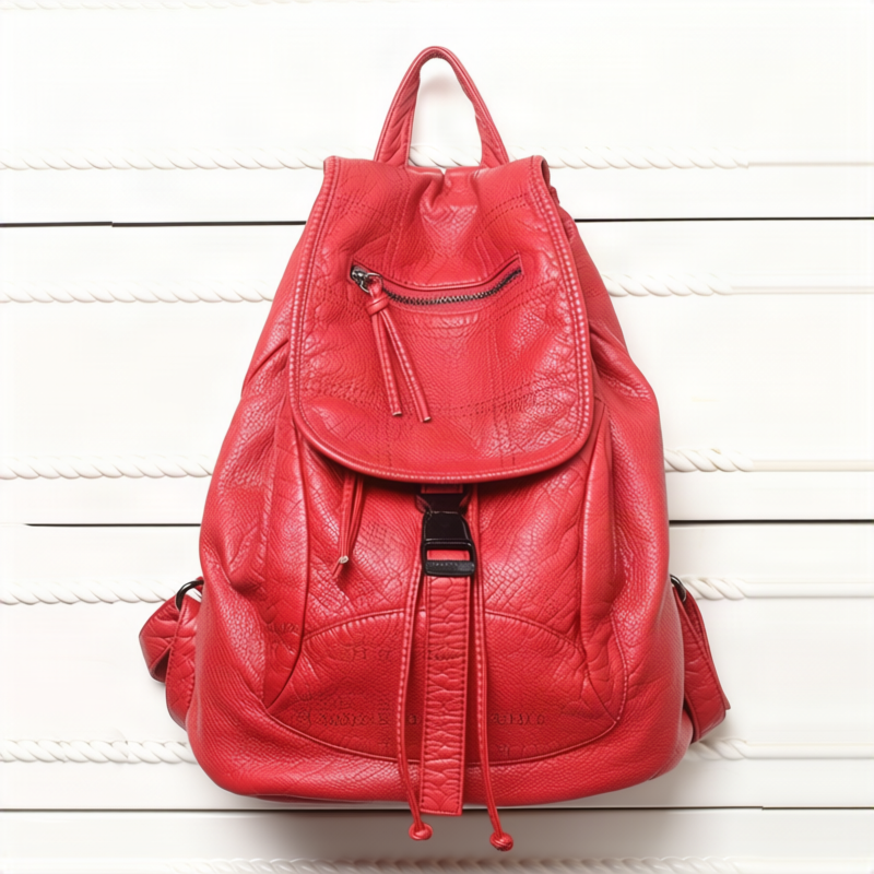 Double Shoulder Backpack made of PU Material