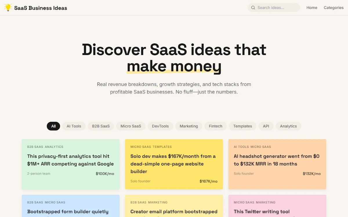 Captura de SaaS business ideas