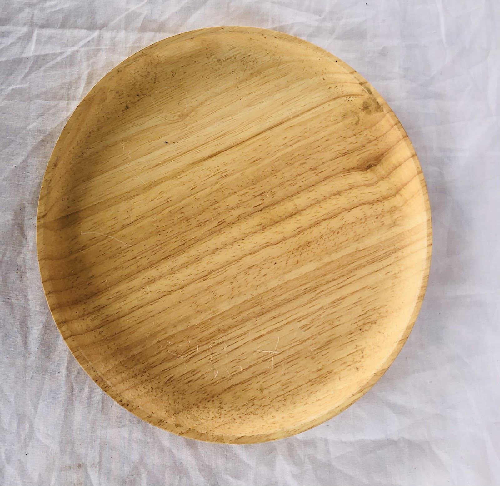 24cm Round Wooden Plate