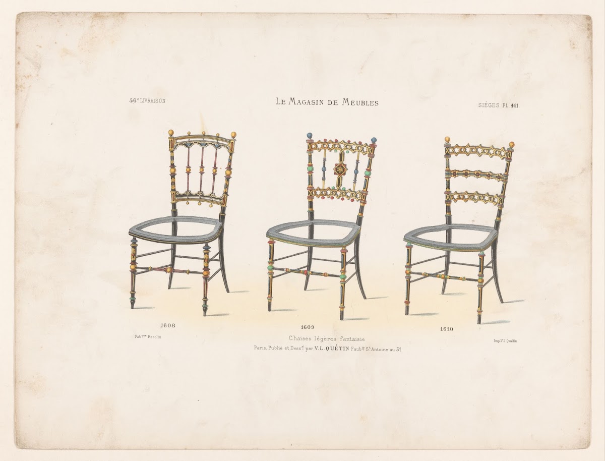 Chaise légères fantaisie 1832   1904