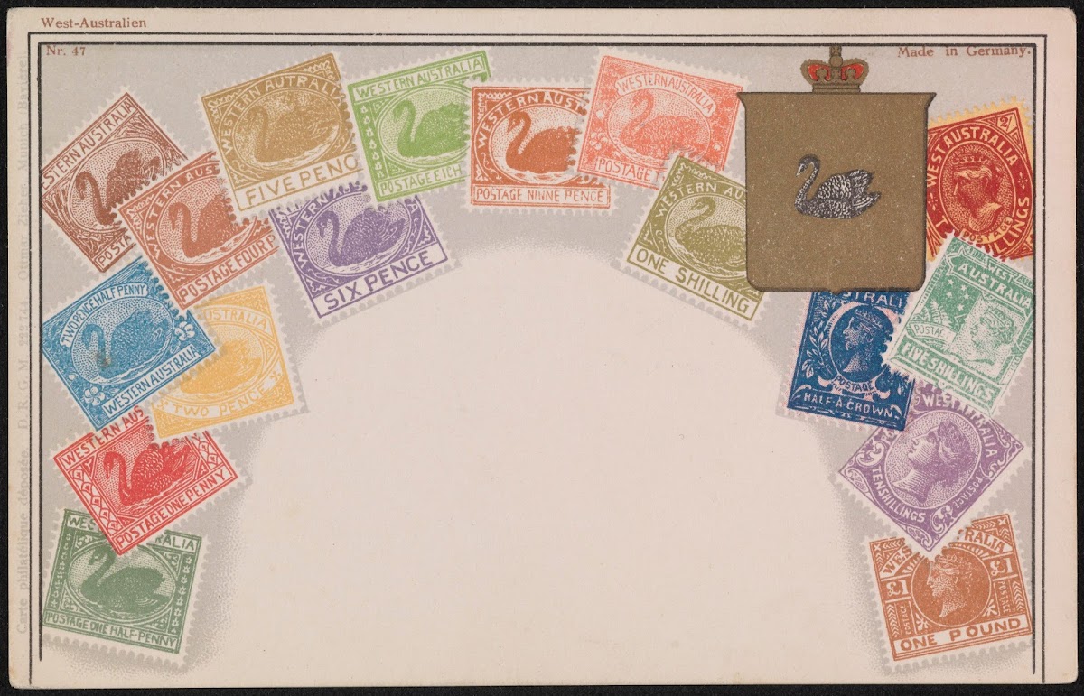 Postage stamps from Western Australia 1892 1915