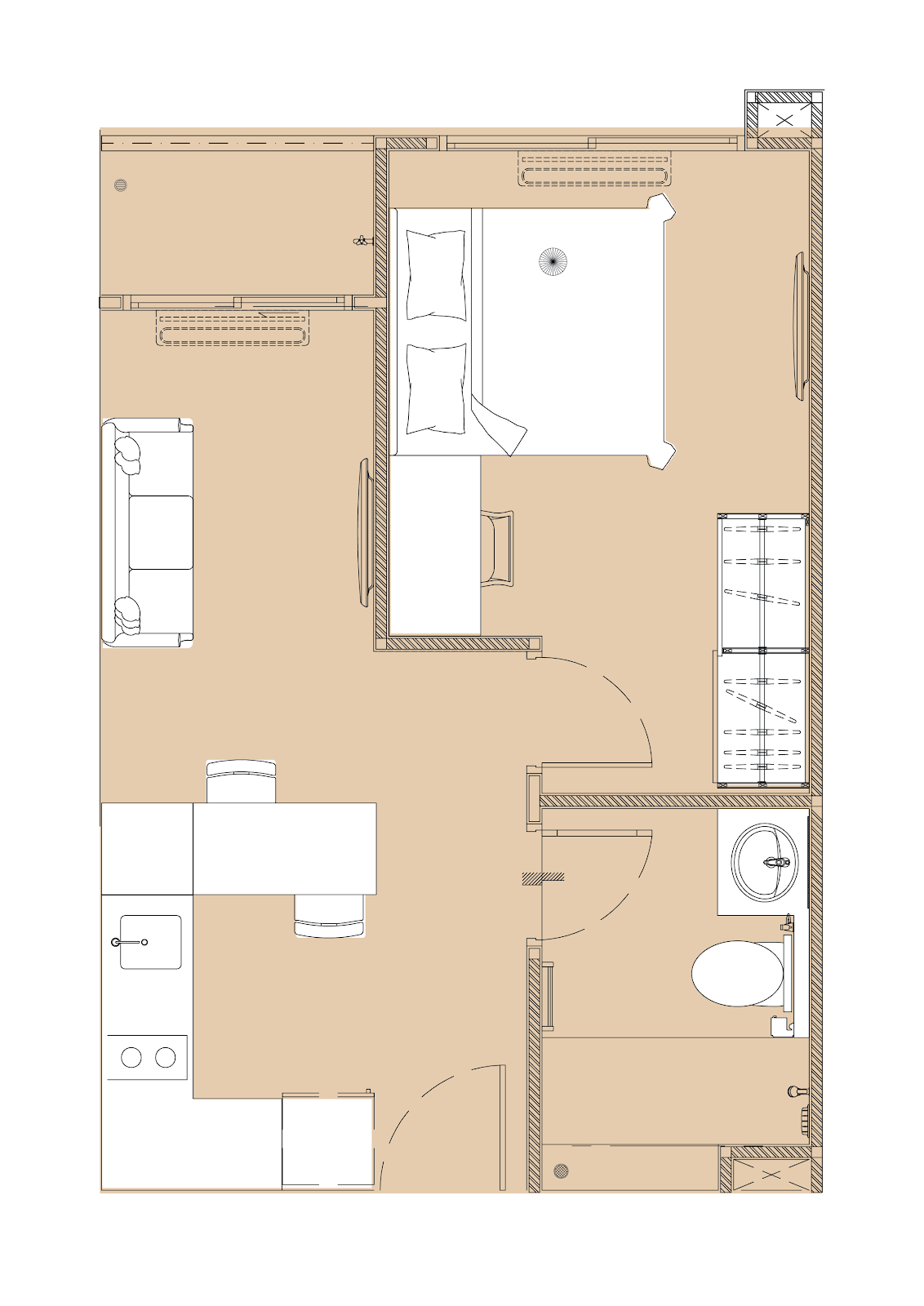 แปลนห้อง TYPE B