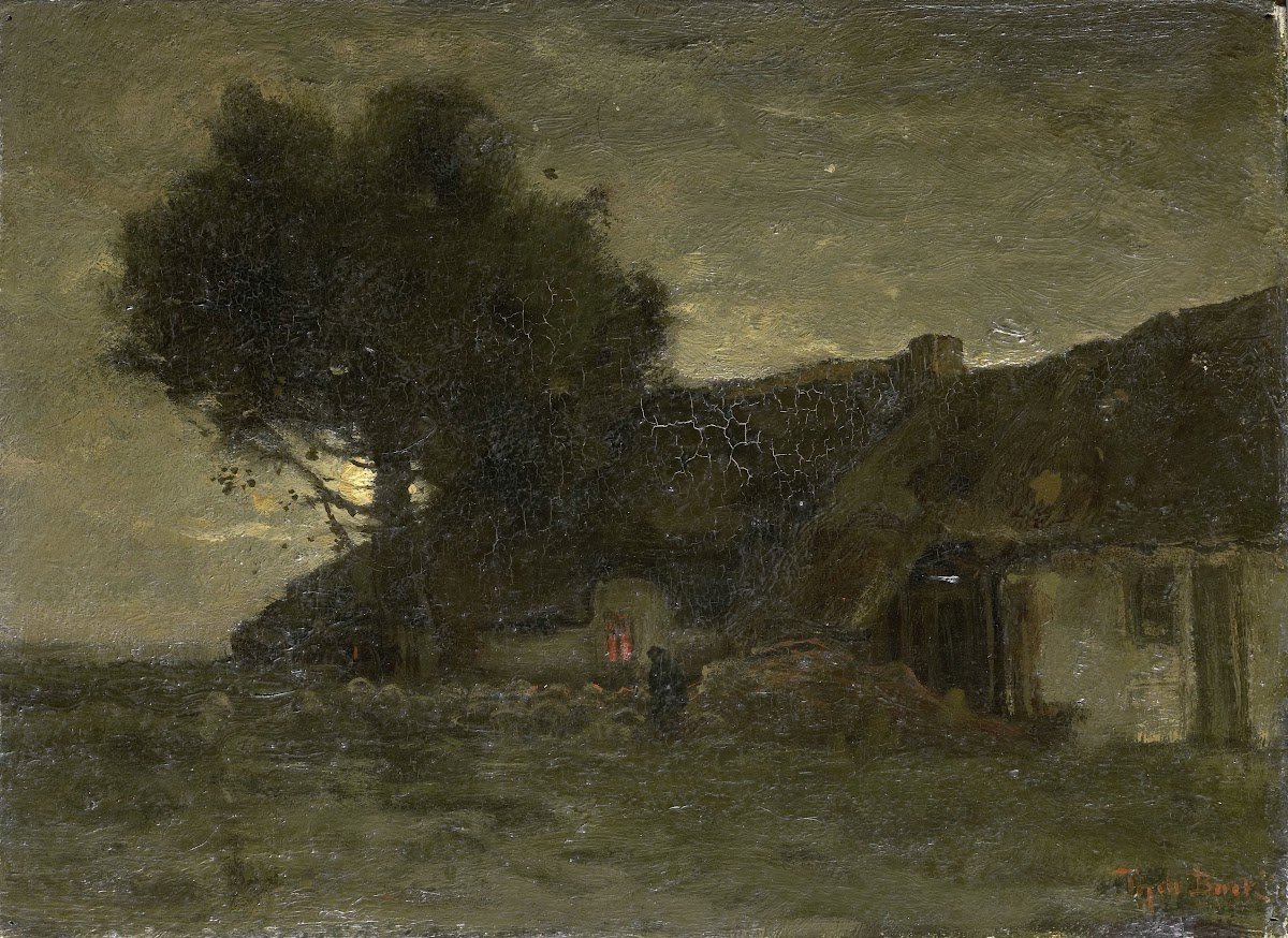 A Sheepfold at Nightfall c 1870   c 1904