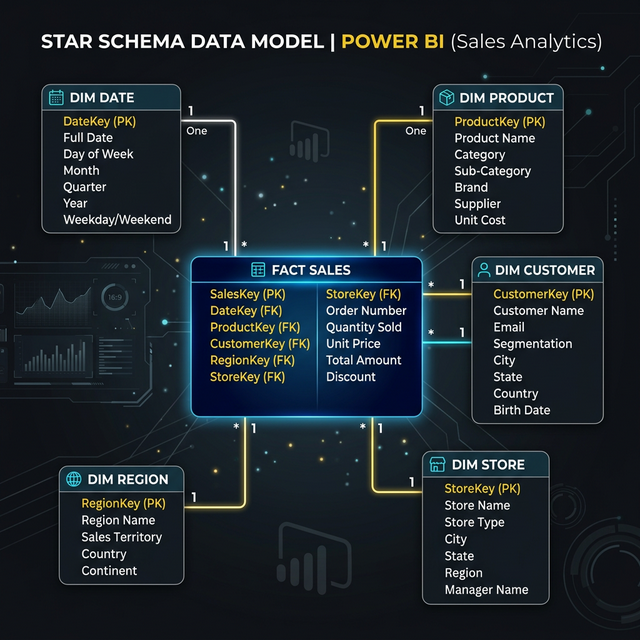Data Model Star Schema trong Power BI