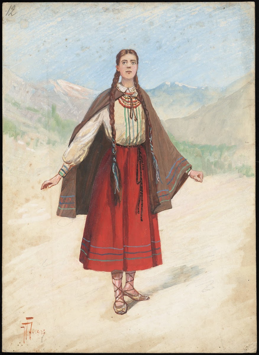 Unidentified Italian opera costume design plate 12 1905