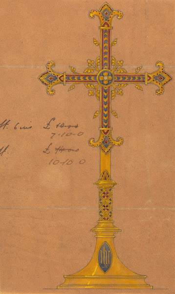 Design executed for Jones and Willis metal and wood workers and church furniture