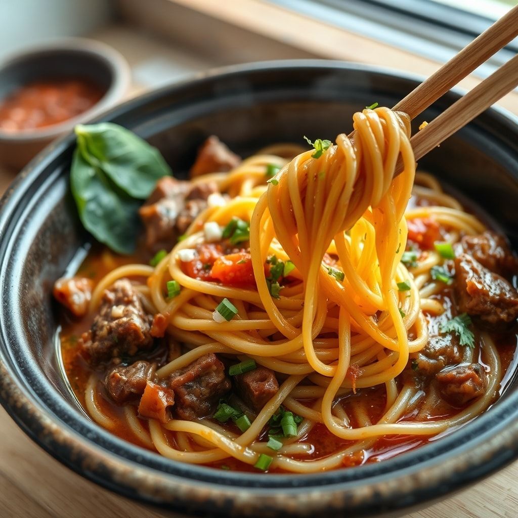 Slow Cooker Korean Beef Noodles Recipe for Easy Dinner – Set-It-and-Forget-It Comfort