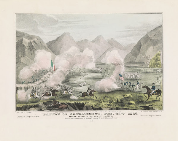 Battle of Sacramento Feb 28th 1847 terrific charge of the Mexican lancers 1847