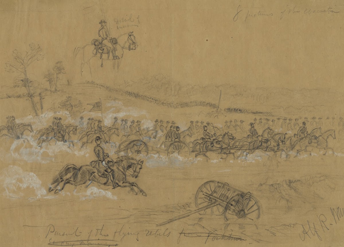 Pursuit of the flying rebels from Yorktown Sunday morning 1862
