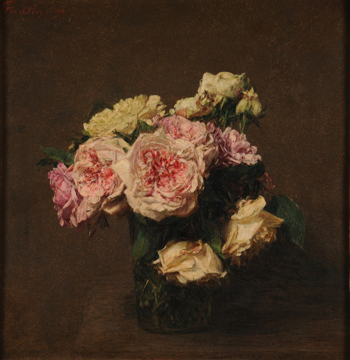 Roses dans un vase de cristal 1894
