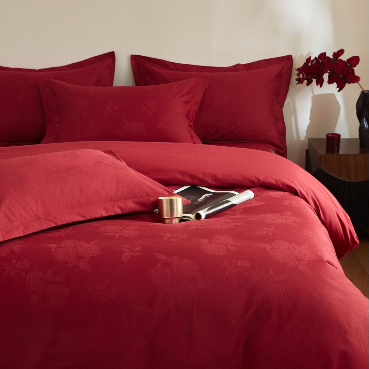 Cotton Bed Linen Set, 4-Piece, Wedding Style