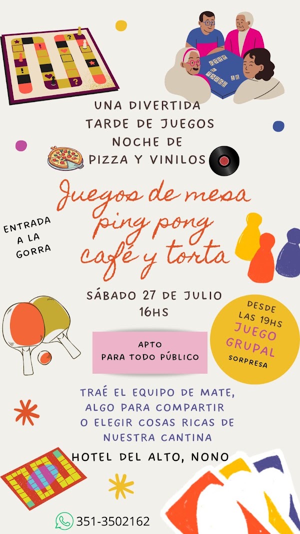 Tarde de juegos, noche de pizza