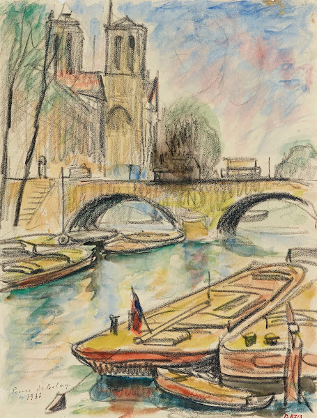 Notre Dame Et Le Pont Saint Michel 1932