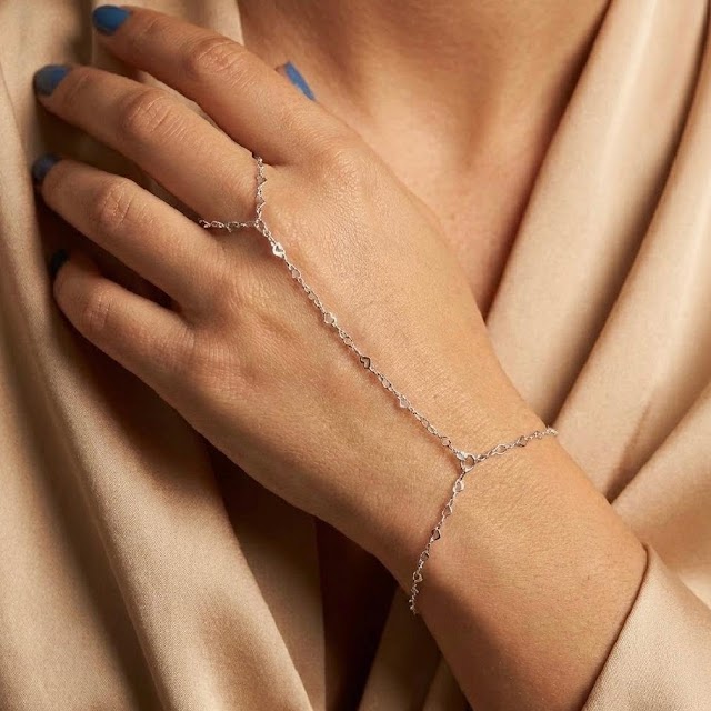 Pulseira de Mão Amor, Prata 925