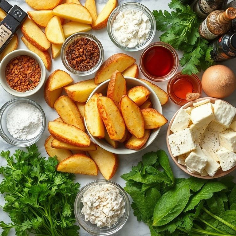 Ingredients for Crispy Baked Garlic Parmesan Potato Wedges Recipe | Quick, Easy & Family‑Friendly