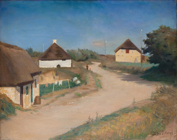 Houses Alongside a Road in Morsø Jutland 1893