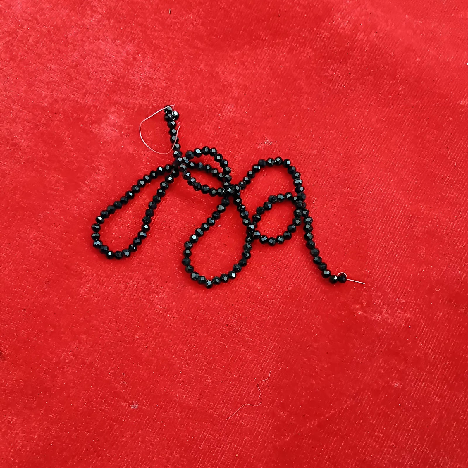 2 mm black crystal-25 rs per line