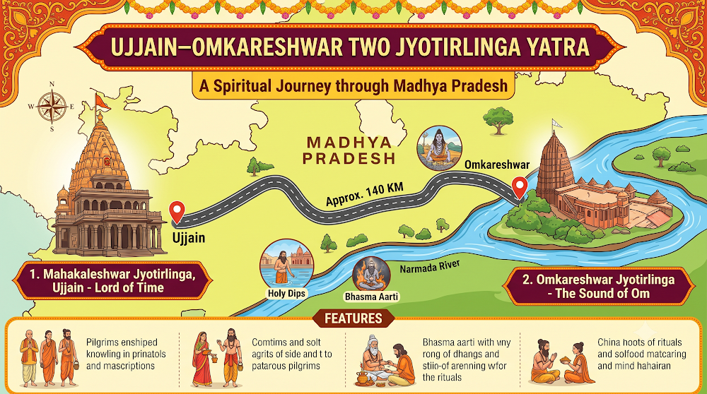 Ujjain–Omkareshwar Two Jyotirlinga Yatra