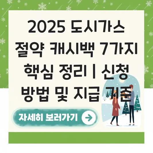 2025 도시가스 절약 캐시백 신청 방법 및 난방비 환급 지급 기준 완벽 정리 대표 이미지