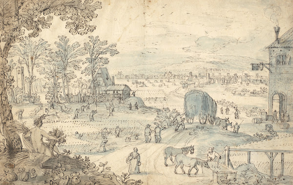 Summer Harvest in an Extensive Landscape c 1590
