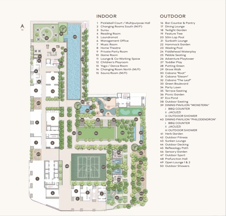 Khaya Residence Type A floor plan — 630 sq ft, 1 bedrooms