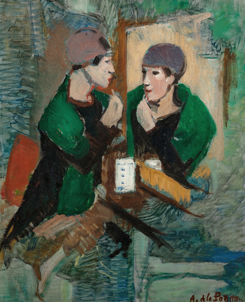 Femme Se Maquillant Devant La Glace 1921