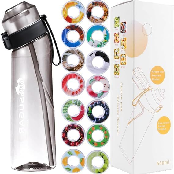 Sports Drinking Bottle 650ml with Flavor Rings made of Tritan