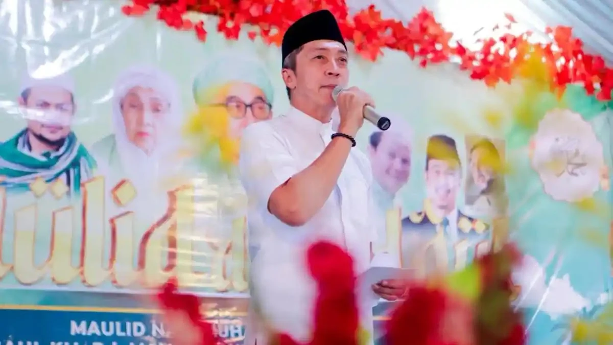Wali Kota Bogor Dedie A. Rachim saat menghadiri peringatan Maulid Nabi Muhammad SAW di Kota Bogor.