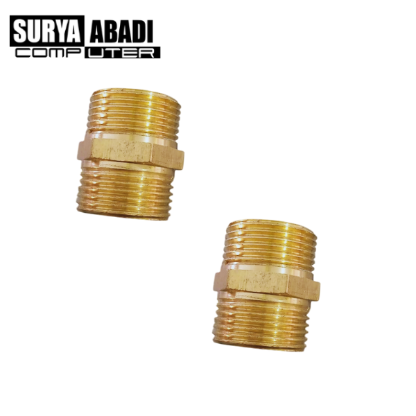 Double Nipple 3|4X3|4 inch Drat Luar Kuningan