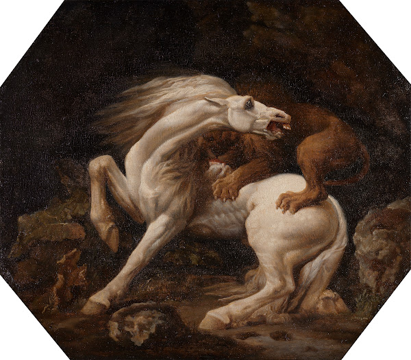 Horse Attacked by a Lion between 1768 and 1769